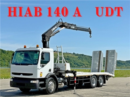 RENAULT KERAX 320 CDI  LAWETA 7,35m + HIAB 140 A