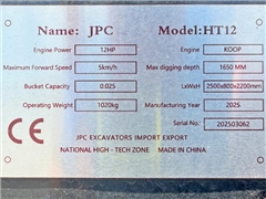 JPC HT 12 MINI  Koparka gąsienicowa  STAN BDB