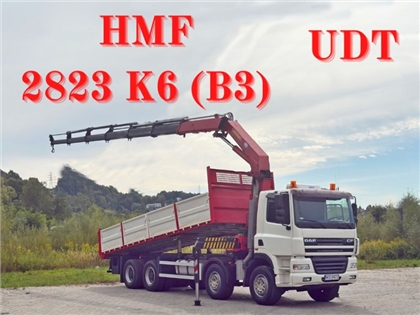 DAF CF 85.380  Wywrotka 7,20 m + HMF 2823 K6 (B3)