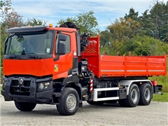 Renault K 380  WYWROTKA 6,50 m  HIAB 144 BS - 3