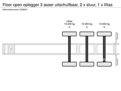 Naczepa burtowa Floor open oplegger 3 asser uitsch