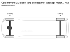 Opel Movano 2.2 diesel lang en hoog met laadklep, motor