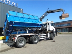 MAN TGS 26.400 + 6x6 + HIAB 166 E3 HIPRO + 3SIDE TIPPE