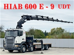 SCANIA R 620  PLATFORMA 6,45 m  HIAB 600 E - 9 +
