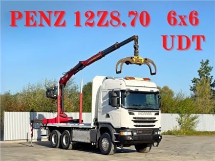 SCANIA G 490  DO TRANSPORTU DREWNA  PENZ 12Z8.70