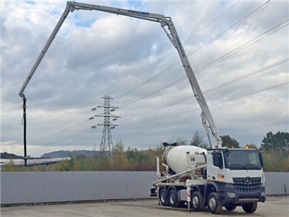 MERCEDES AROCS 3743  POMPA DO BETONU 25 m + PILOT