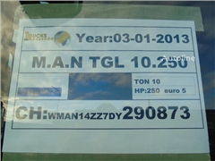 MAN TGL 10.250 + B.A.R loadlift + 3 SEATS +KONVECTA +