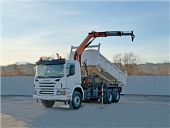 SCANIA P 380  WYWROTKA 5,10 m + PALFINGER PK 1200